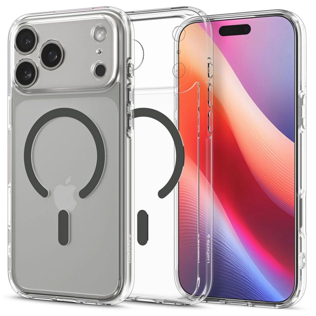 Spigen Ultra Hybrid MagSafe skal för iPhone 17 Pro - Clear grå