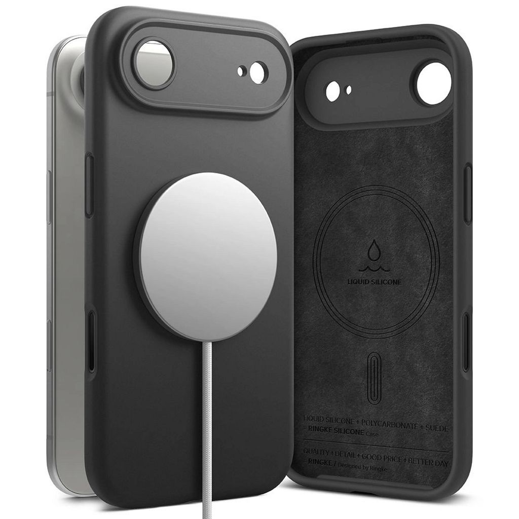 Ringke silikon Magnetic MagSafe skal för iPhone Air - svart