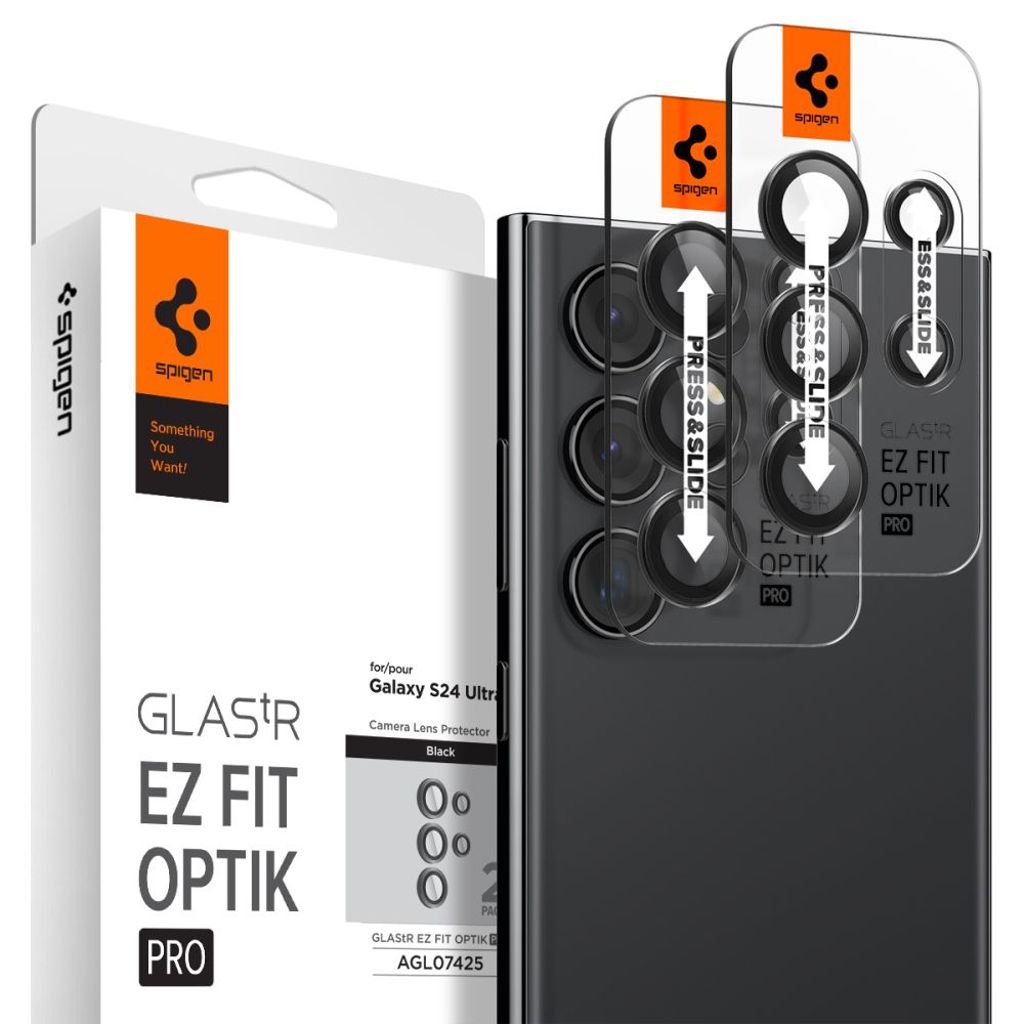 Spigen Optik.tR EZ Fit 2-pack linsskydd för Samsung Galaxy S24 Ultra