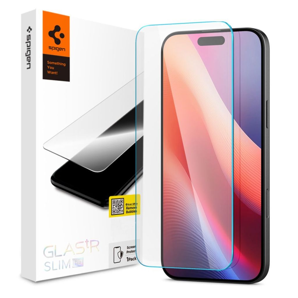 Spigen Glas.tR Slim skärmskydd för iPhone 15/16 - transparent