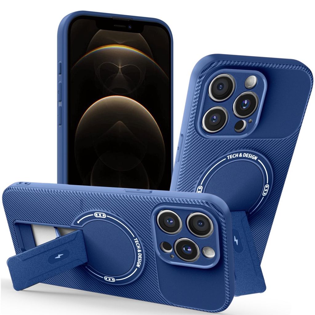 iPhone 12 Pro Max Case with Stand - Blue