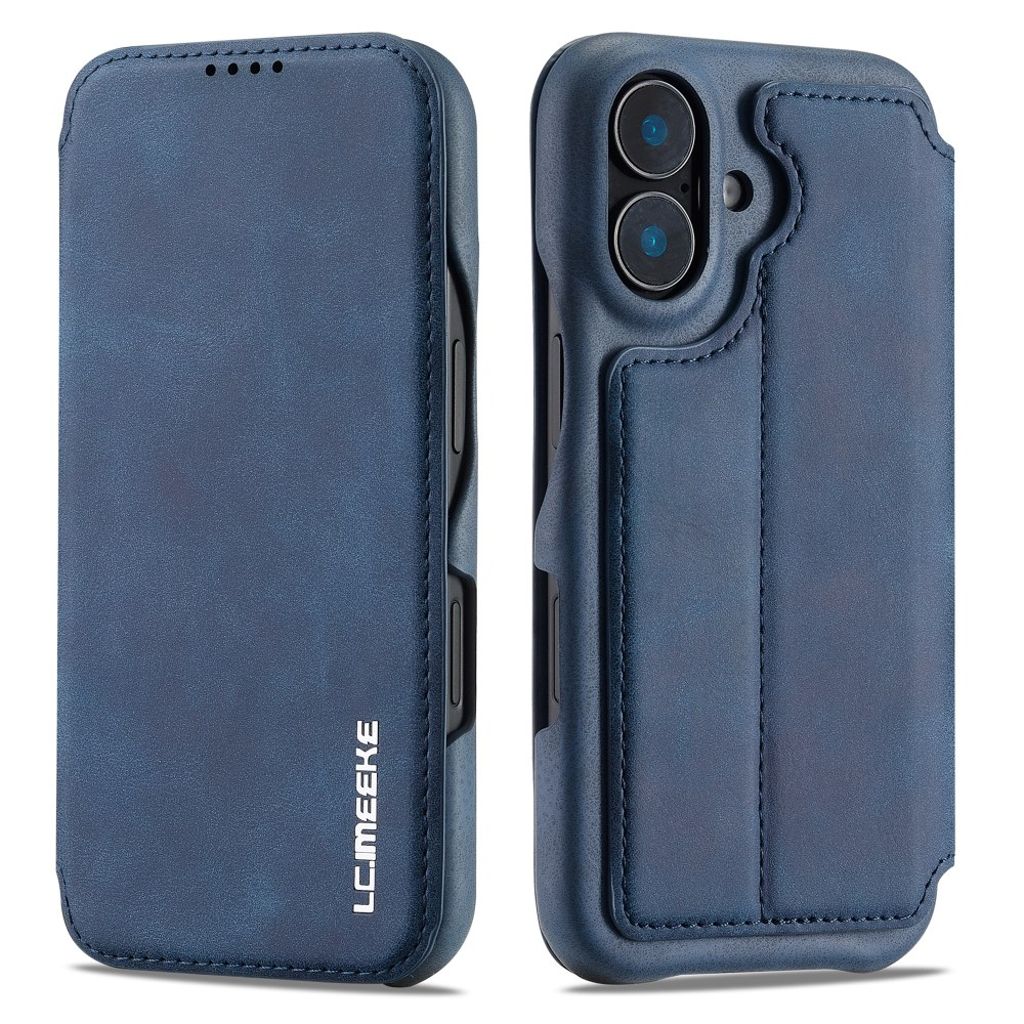 LC.IMEEKE iPhone 16 Plus plånboksfodral kortfack stativ - blå