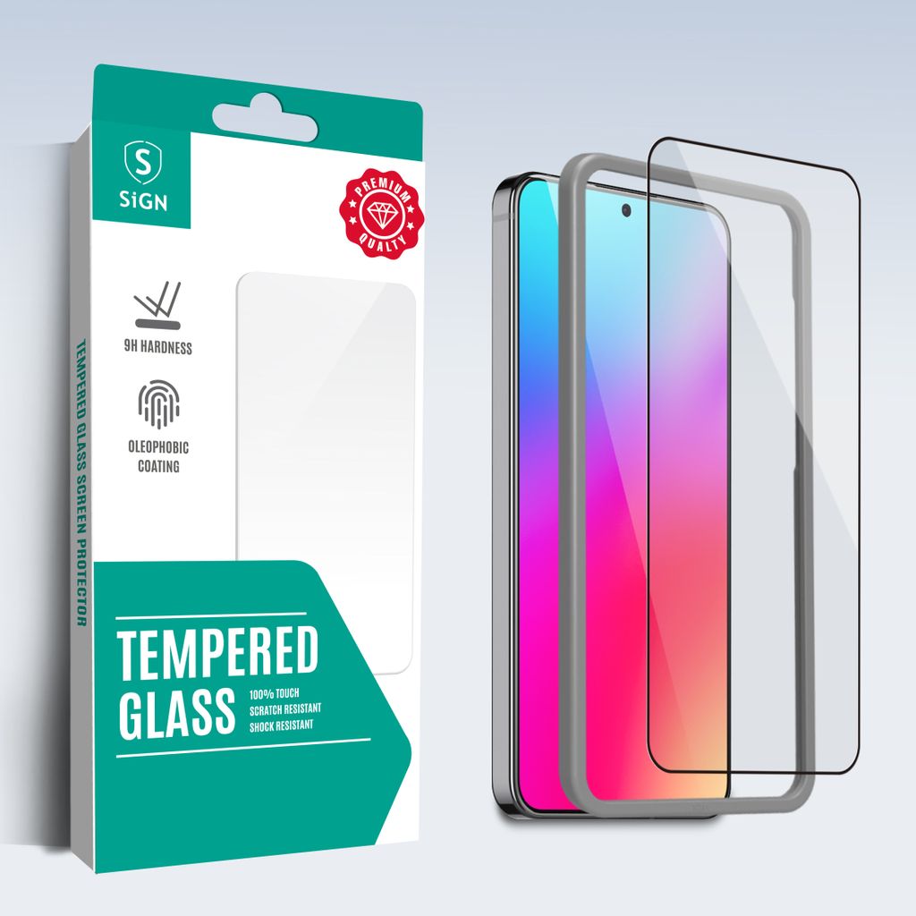 SiGN Full Cover Screen Protector for Samsung Galaxy S24 with Mounting Frame