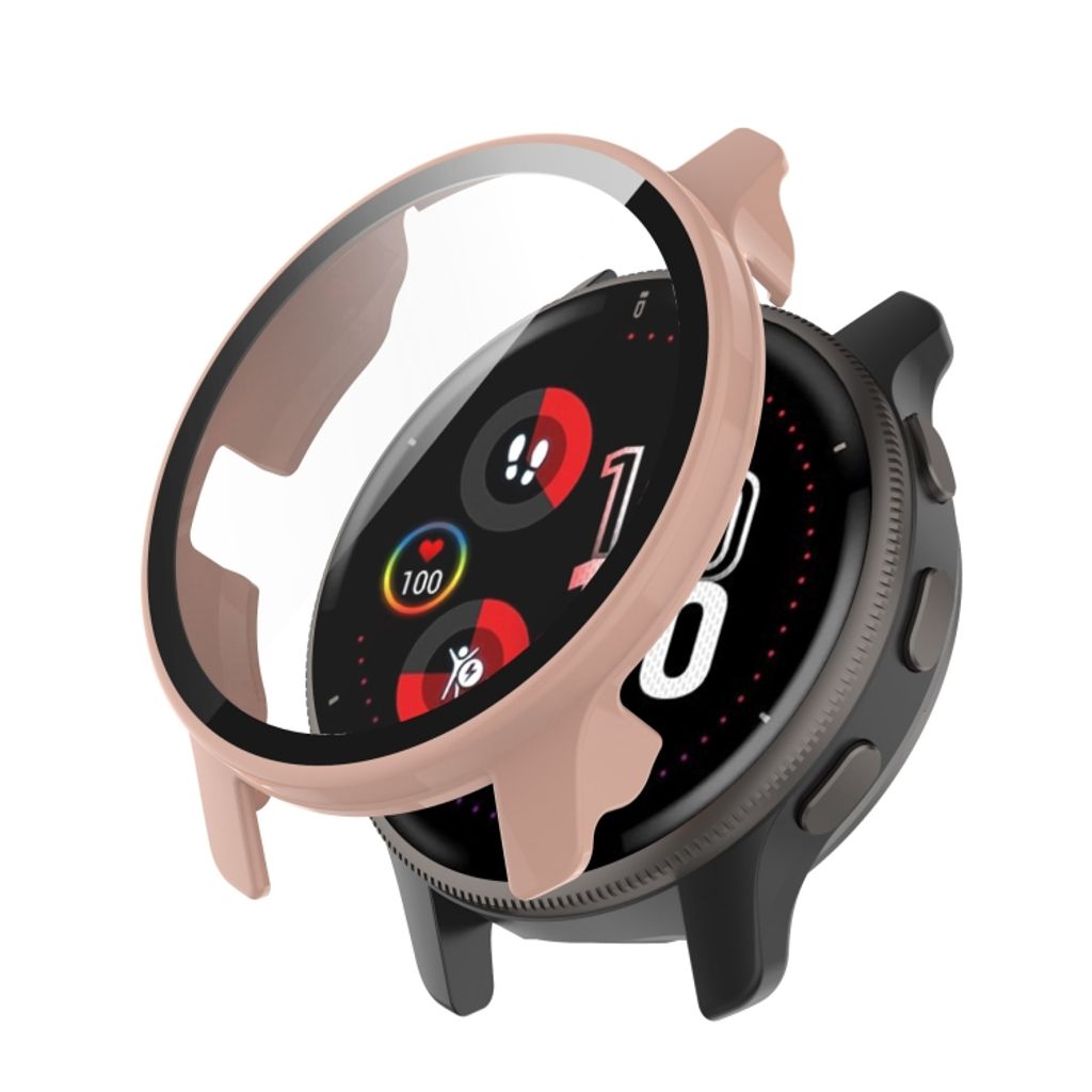 Garmin Venu 2 Plus Skal med Skärmskydd i PC/tempered glass - Rosa