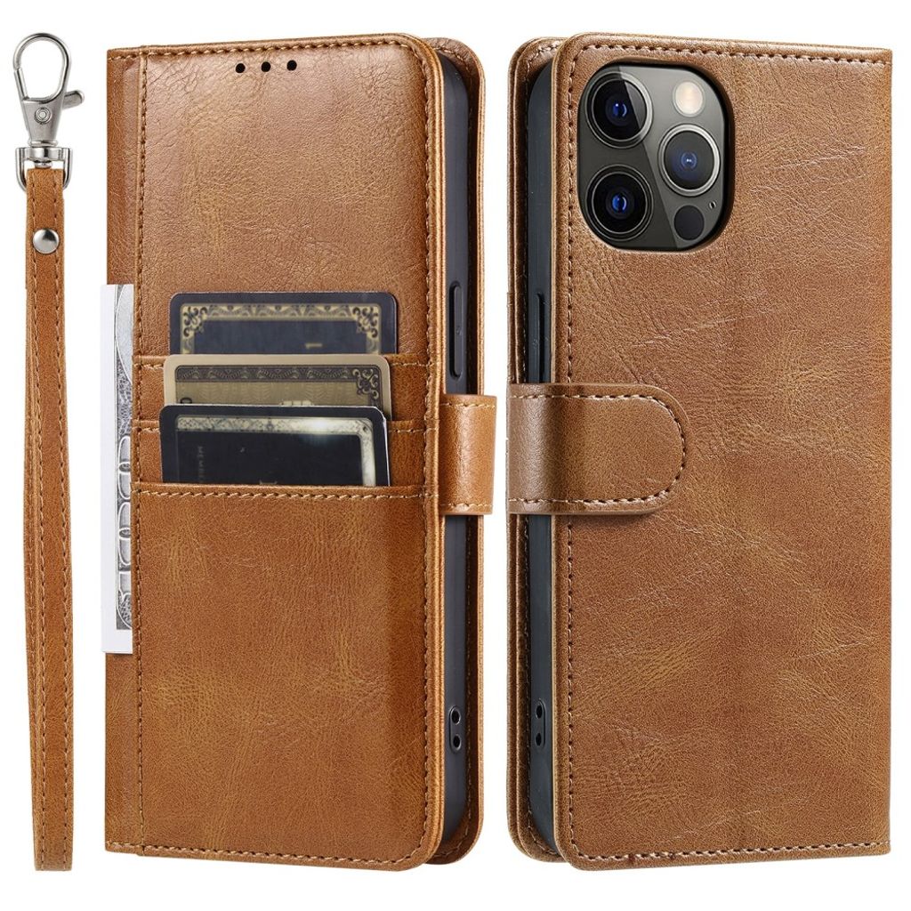 iPhone 12 Pro Max Cover with Card slots - Brown
