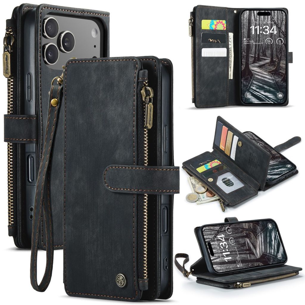 CASEME iPhone 17 Pro Max Cover with Stand - Black