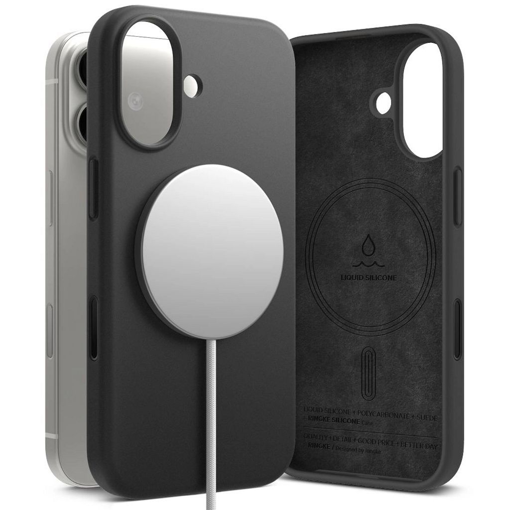 Ringke Silicone MagSafe Skal for iPhone 17 - Black