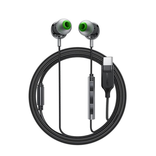 Acefast L5 Wired In-Ear hörlurar USB-C, 1.2m - svart