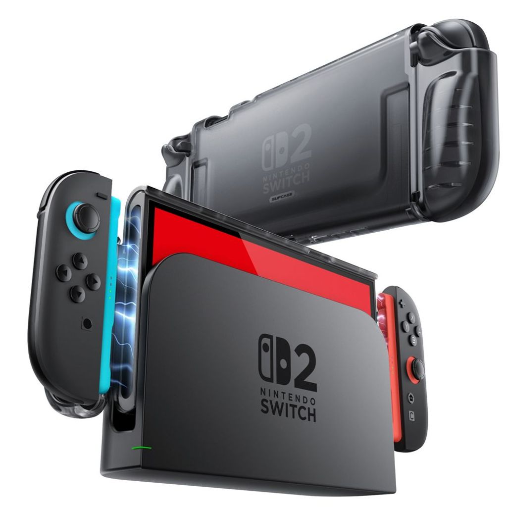 Supcase Crystal case for Nintendo Switch 2 - Transparent Black