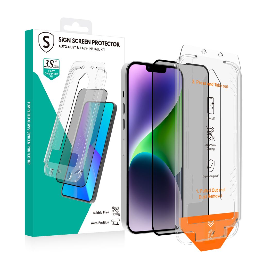 SiGN sekretess skärmskydd iPhone 14 Plus/13 Pro Max – EZ Apply applicator
