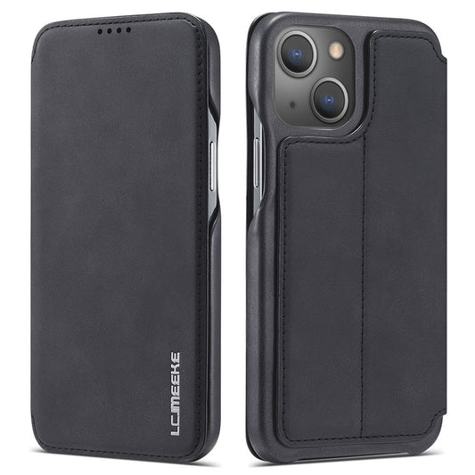 LC.IMEEKE Retro plånboksfodral för iPhone 13 - svart