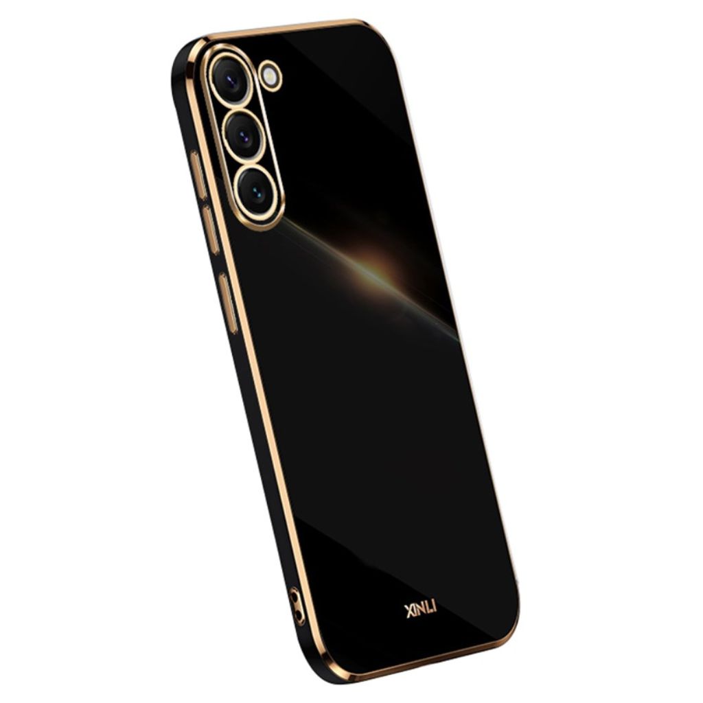 Samsung Galaxy S24 Case with gold edges - Black