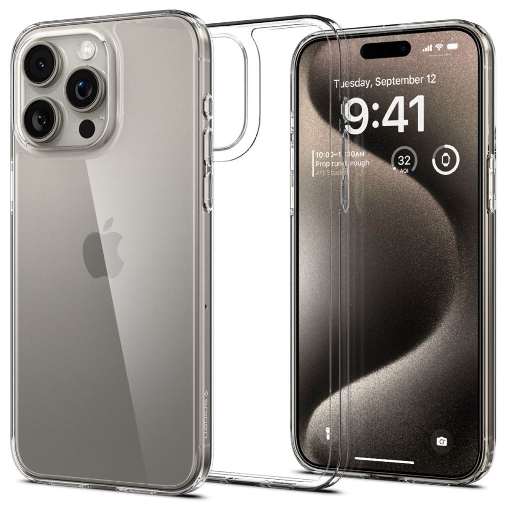 Spigen Airskin Hybrid Skal for iPhone 15 Pro Max - Transparent