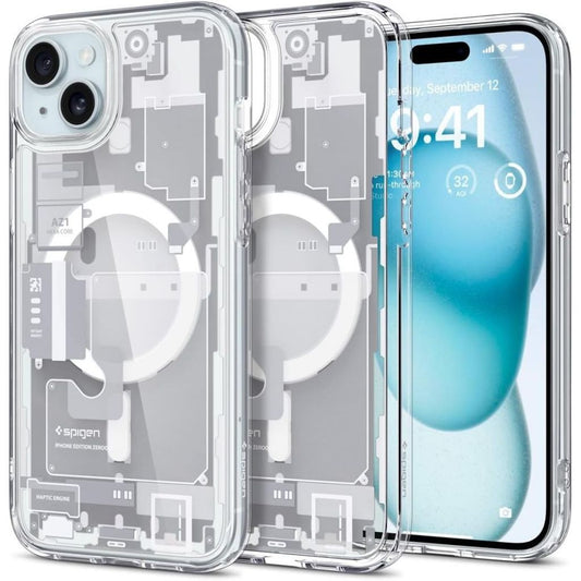 Spigen Ultra Hybrid MagSafe Zero One skal för iPhone 15 Plus - vit