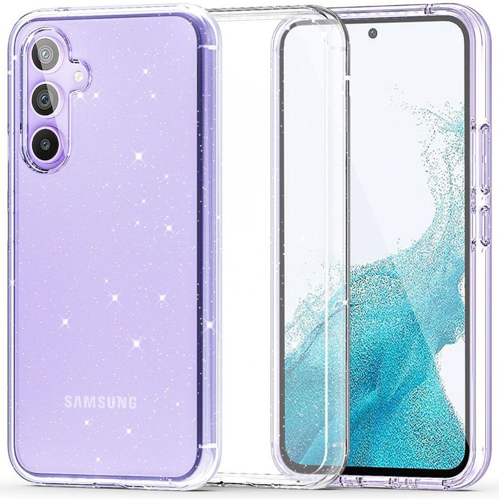 Tech-Protect FlexAir Hybrid skal för Samsung Galaxy S23 FE - transparent Glitter
