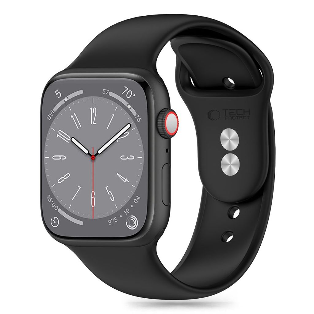 Tech-Protect silikon klockarmband för Apple Watch 38/40/41 mm - svart
