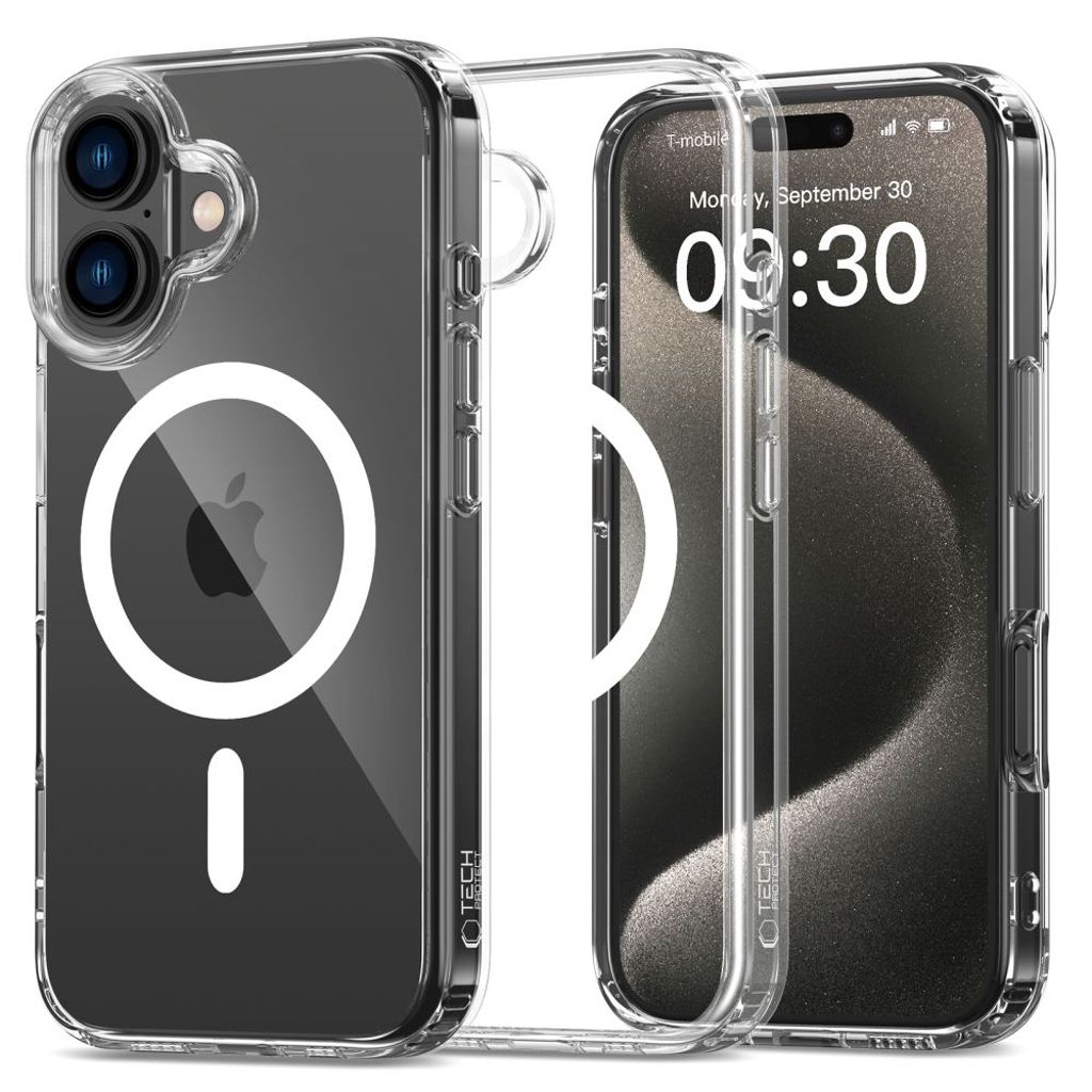 Tech-Protect FlexAir Hybrid MagSafe skal för iPhone 16 - transparent