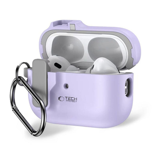 Tech-Protect Slim Hook Case with Carabiner for Apple AirPods Pro 1/2 - Purple