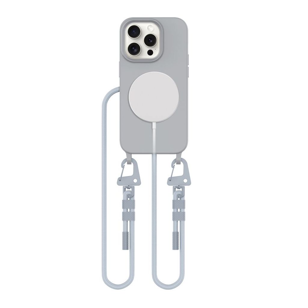 Tech-Protect MagNecklace MagSafe skal för iPhone 15 Pro - grå