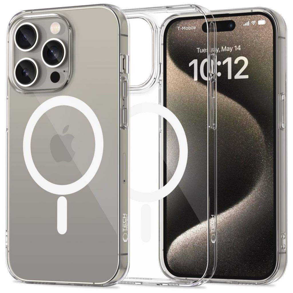 Tech-Protect FlexAir MagSafe skal för iPhone 15 Pro - transparent