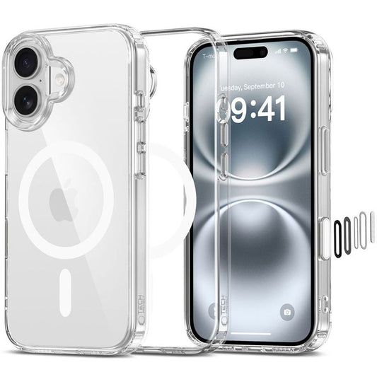 Tech-Protect Flexair Hybrid CC Magsafe skal för iPhone 16 - transparent