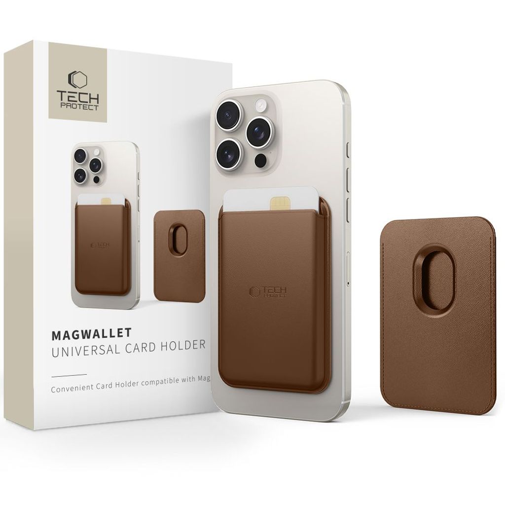 Tech-Protect MagWallet MagSafe skal - brun