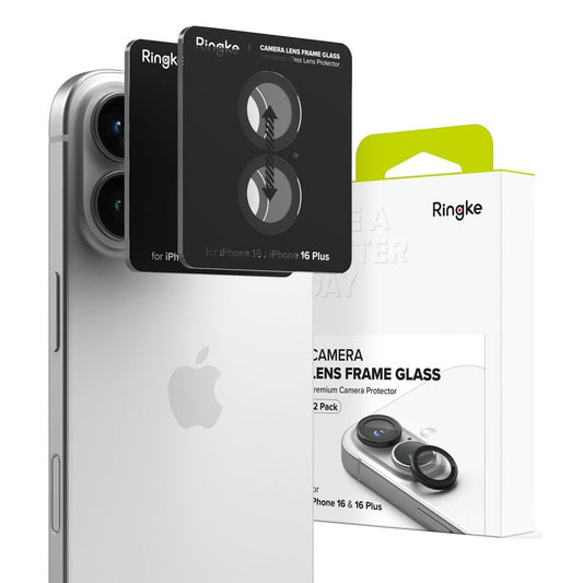 Ringke kameraskydd 2-pack linsskydd för iPhone 16/16 Plus - svart