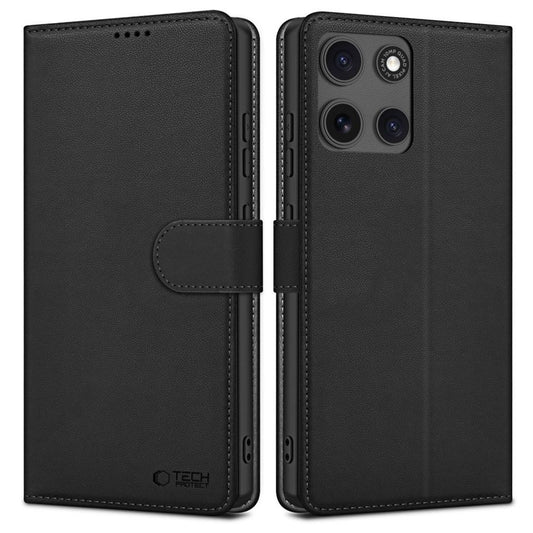 Tech-Protect plånboksfodral till Motorola Moto G15 / G15 Power – svart