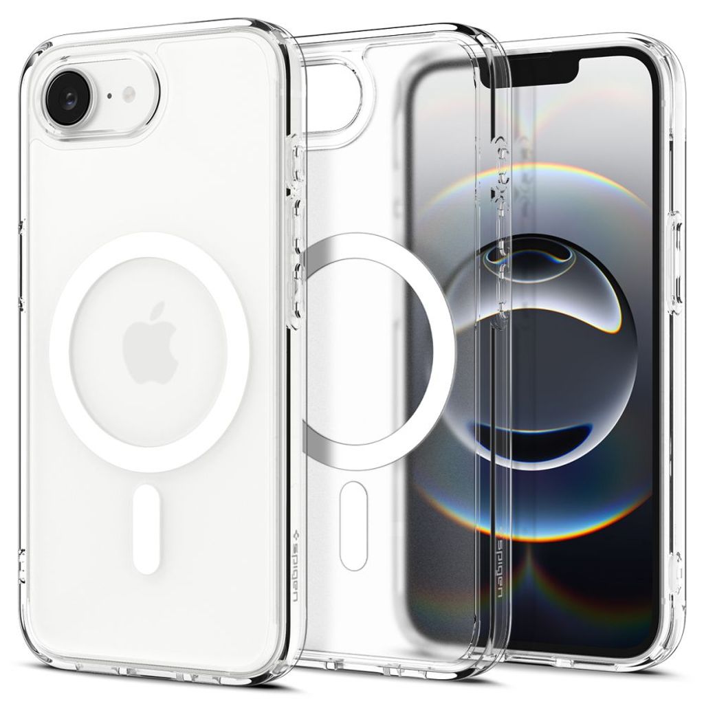 Spigen Ultra Hybrid MagSafe skal för iPhone 16e - vit/transparent