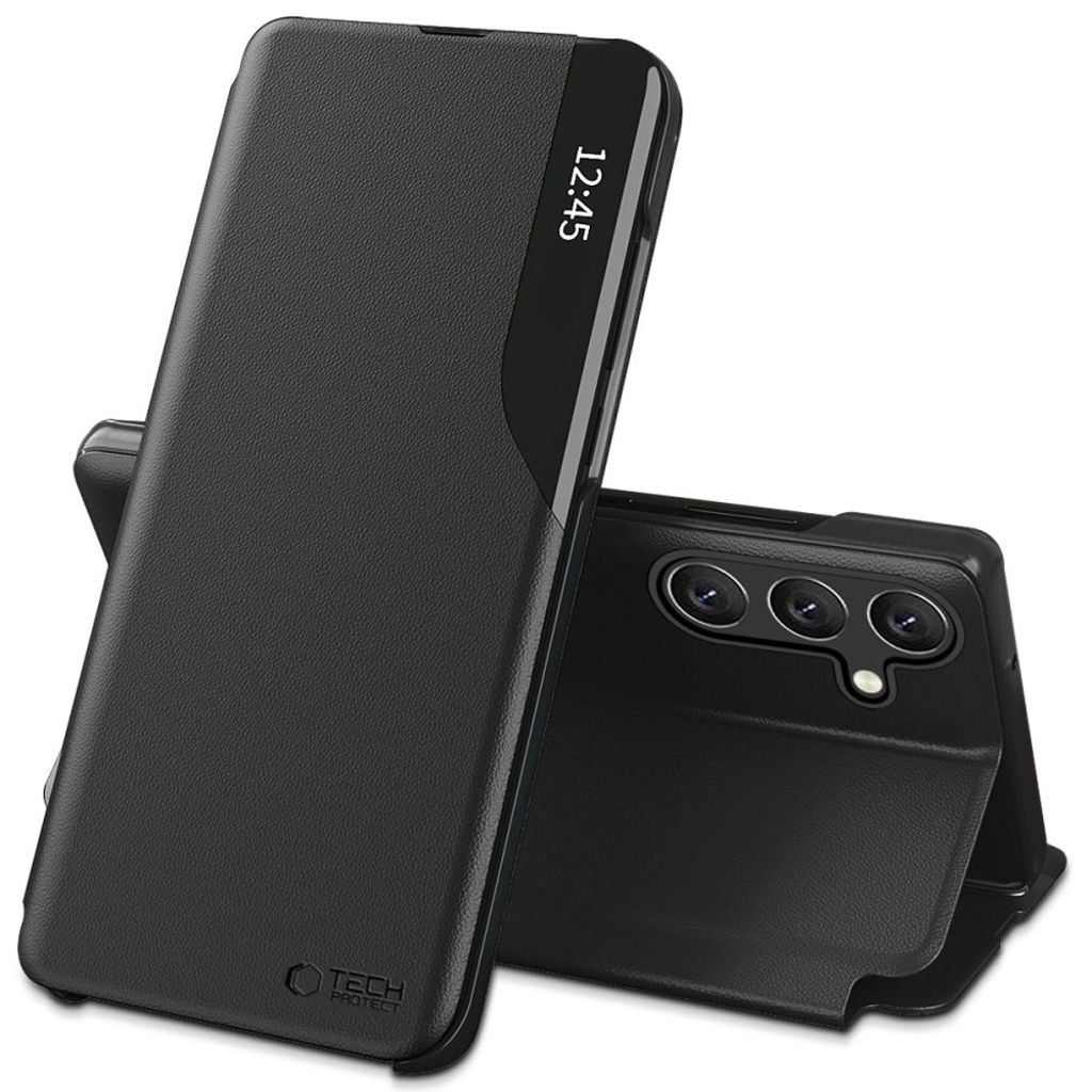 Tech-Protect Smart View fodral för Samsung Galaxy A36 5G - svart