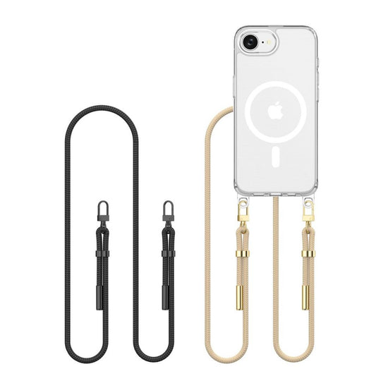 Tech-Protect FlexAir Chain MagSafe skal för iPhone 16e - svart/beige