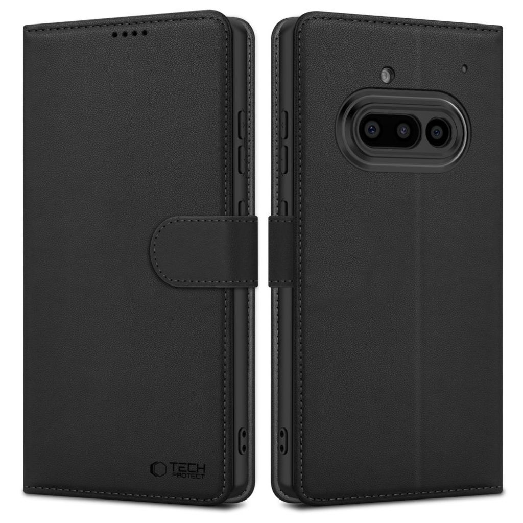 Tech-Protect plånboksfodral till Nothing Phone 3A – Matte svart