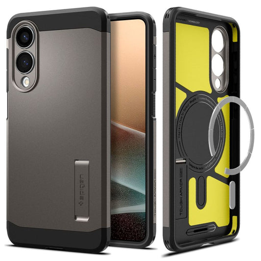 Spigen Tough Armor-skal MagSafe skal för Samsung Galaxy S25 Edge - grå/svart