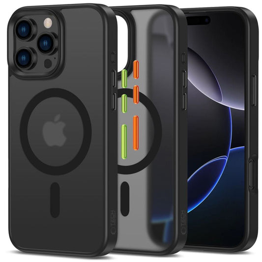 Tech-Protect MagMat Magsafe 3-set skal för iPhone 16 Pro - Matte svart