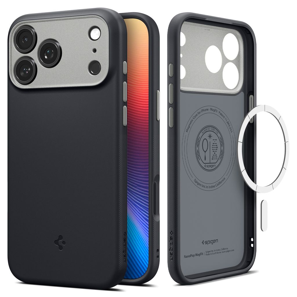 Spigen Nano Pop MagSafe skal för iPhone 17 Pro - svart