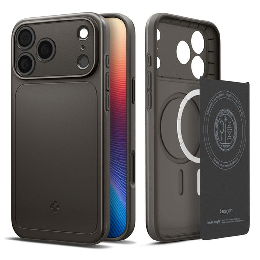 Spigen Thin Fit MagSafe skal för iPhone 17 Pro Max - grå