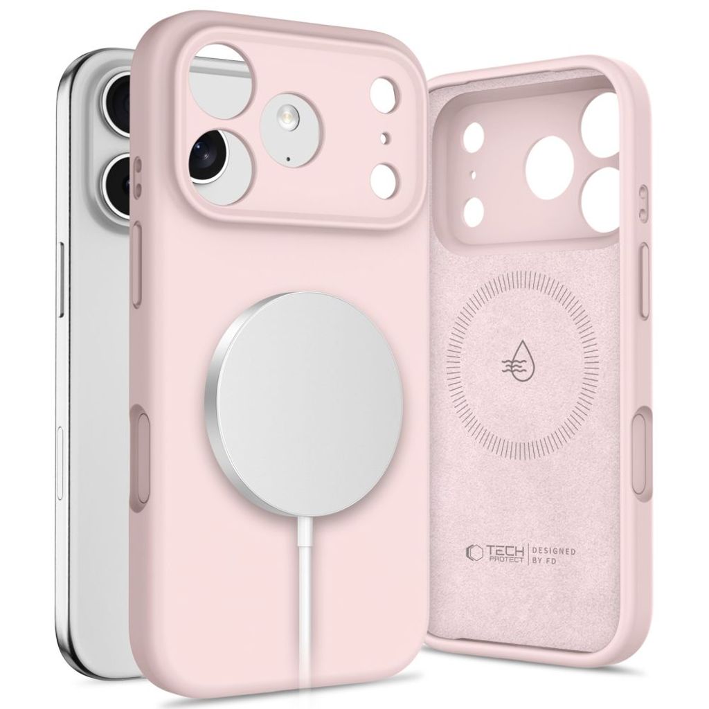Tech-Protect silikon MagSafe skal för iPhone 17 Pro Max - rosa