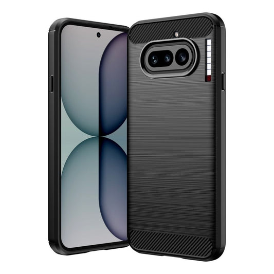Nothing Phone (4a) Carbon Fiber TPU skal – svart