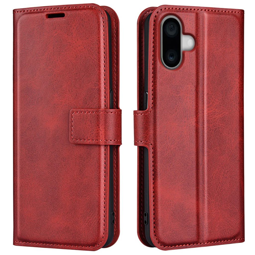 IPhone 16 plånboksfodral - röd