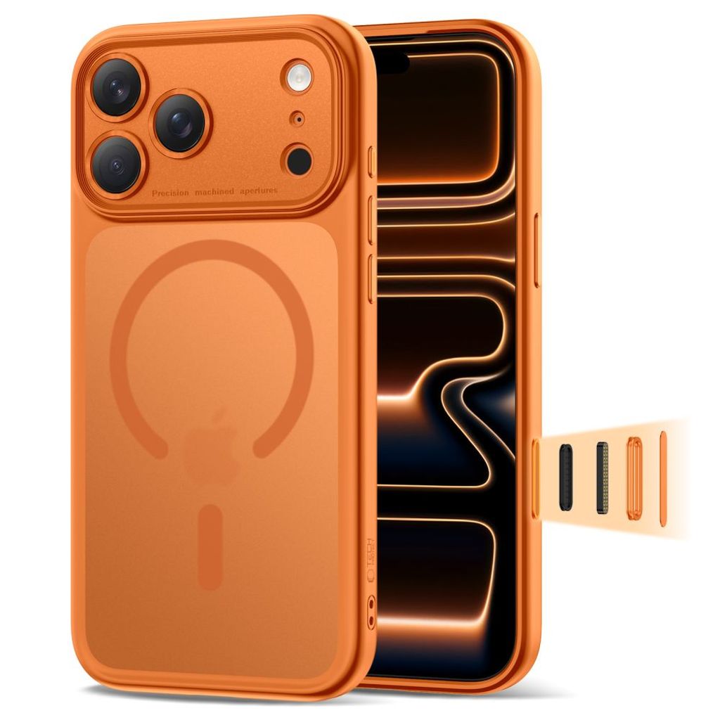 Tech-Protect Magpeak Magsafe CC skal för iPhone 17 Pro Max - orange