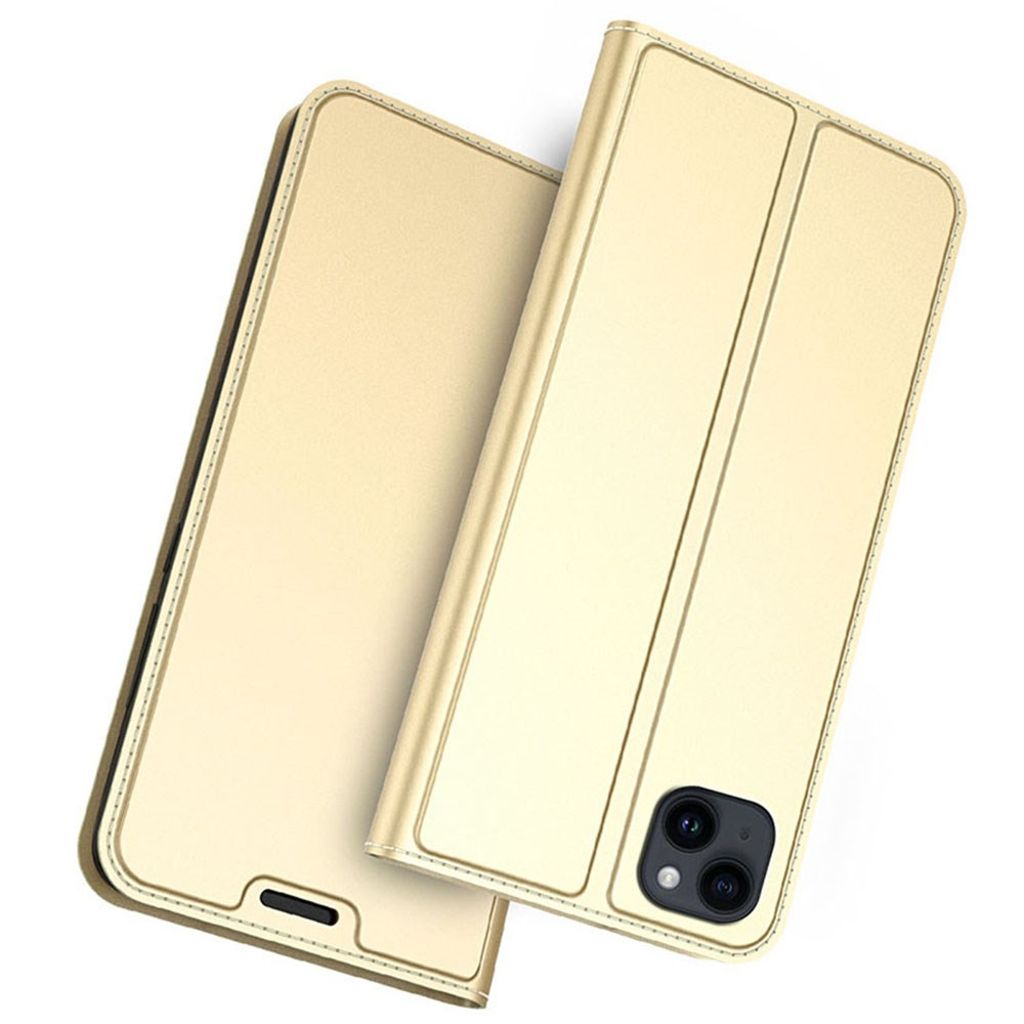 IPhone 13 plånboksfodral stativ - guld