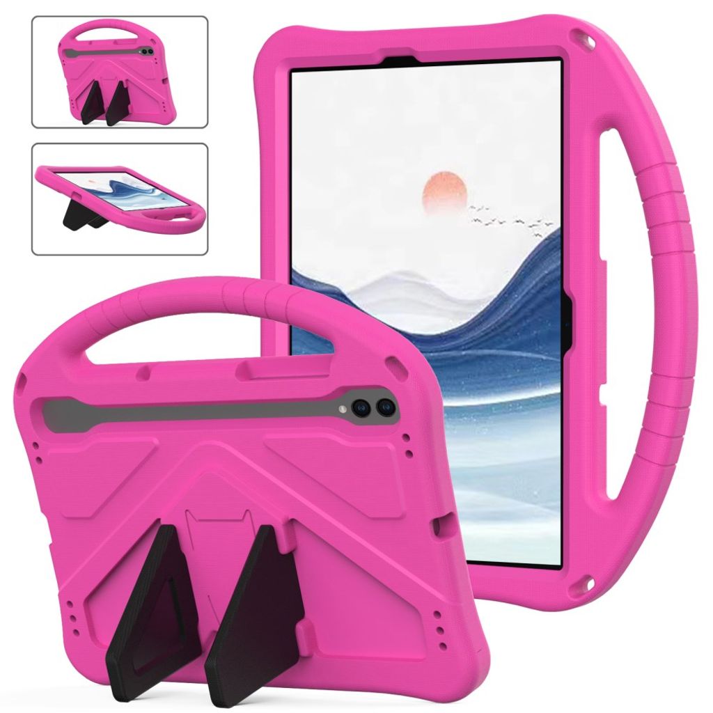 Samsung Galaxy Tab S11/S10 Lite/FE/S9 FE/S9/S8/S7 EVA skal med handle - Rose