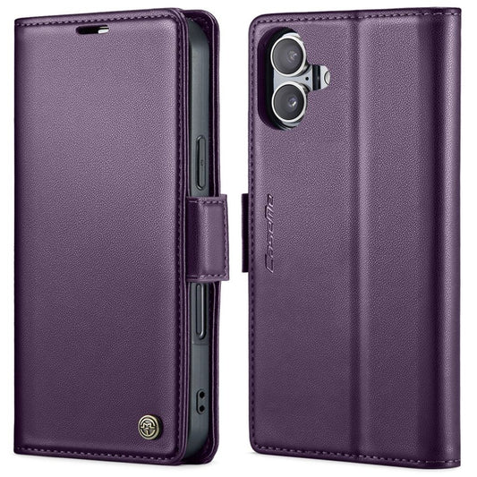 CASEME iPhone 16 fodral med kortfack - lila