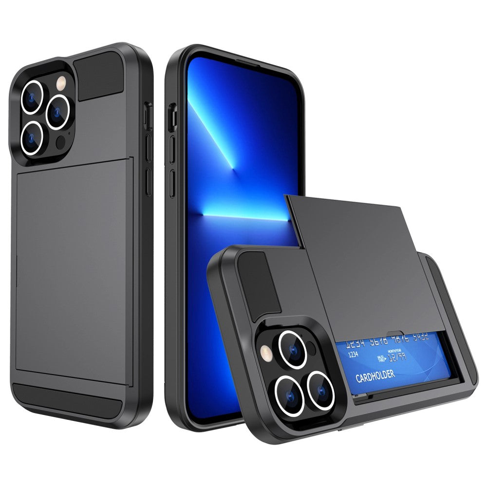 IPhone 14 Pro skal with kortfack – grå