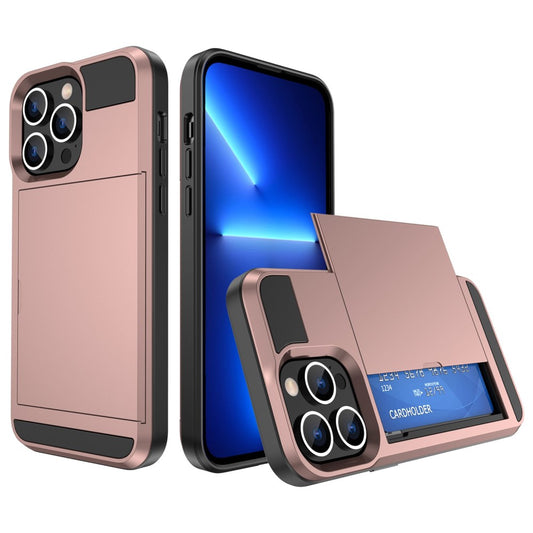 iPhone 14 Case with Card Slot - Rose Gold
