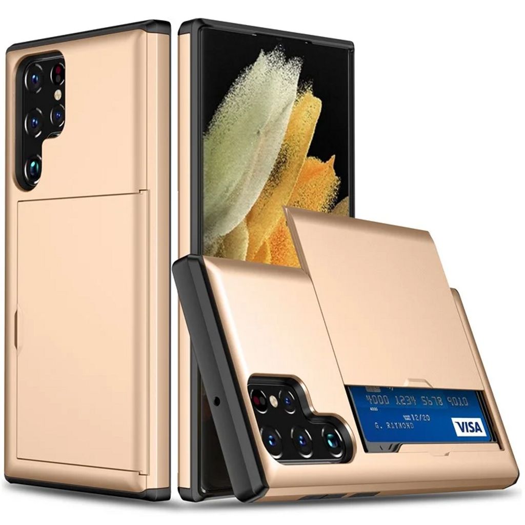Samsung Galaxy S25 Ultra skal with Card Holder – guld