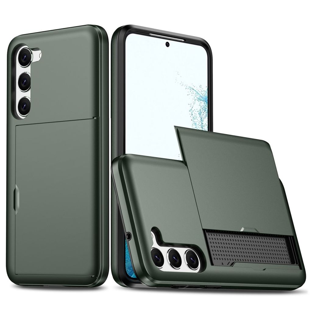Samsung Galaxy S23 Plus case with a card holder - Green