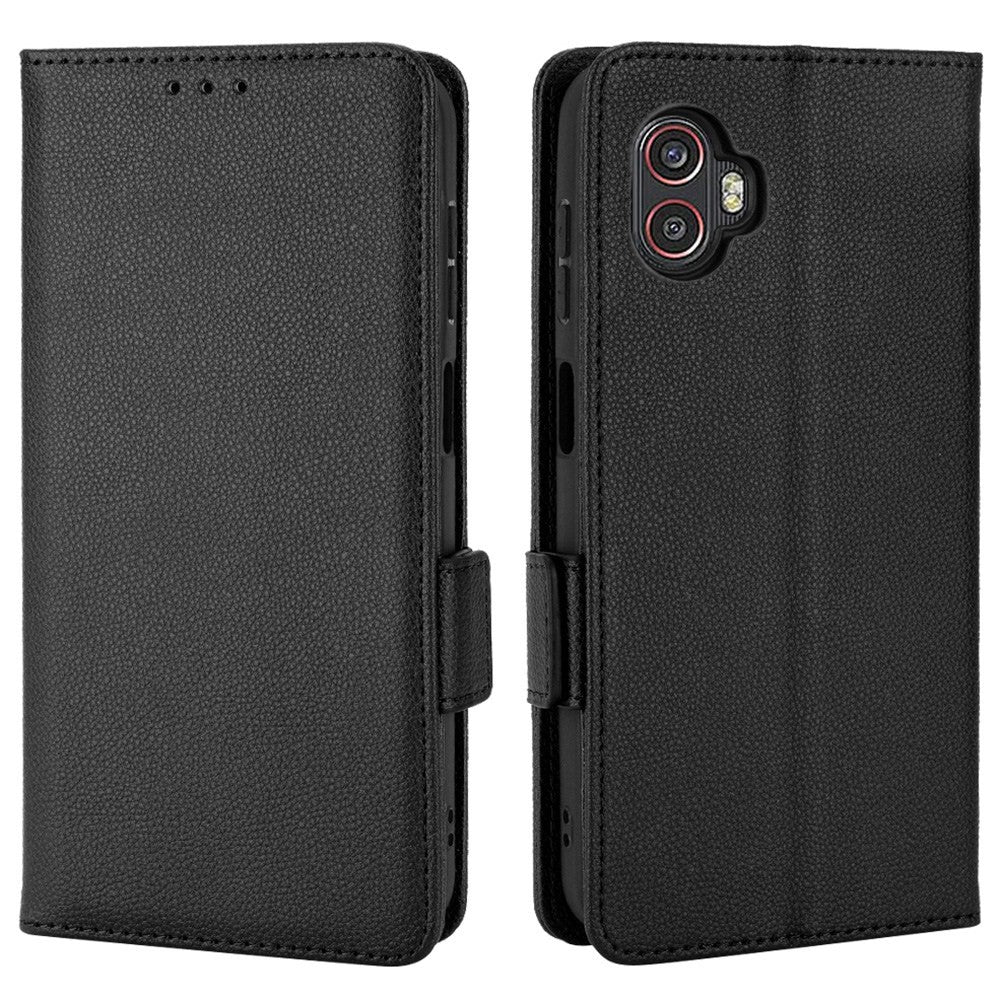 Samsung Galaxy Xcover 6 Pro 5G PU Leather Stand cover - Black