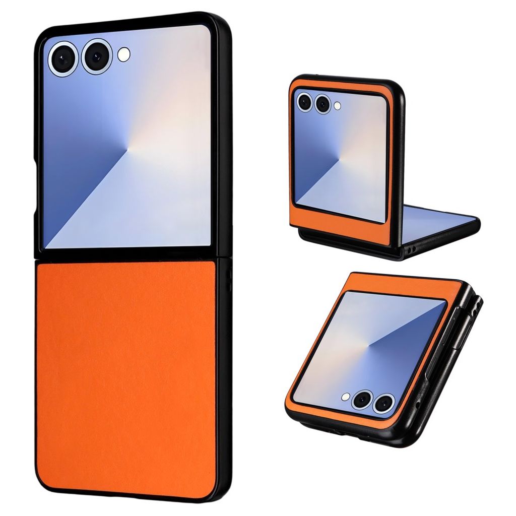 Samsung Galaxy Z Flip7 5G skal in PU leather – orange
