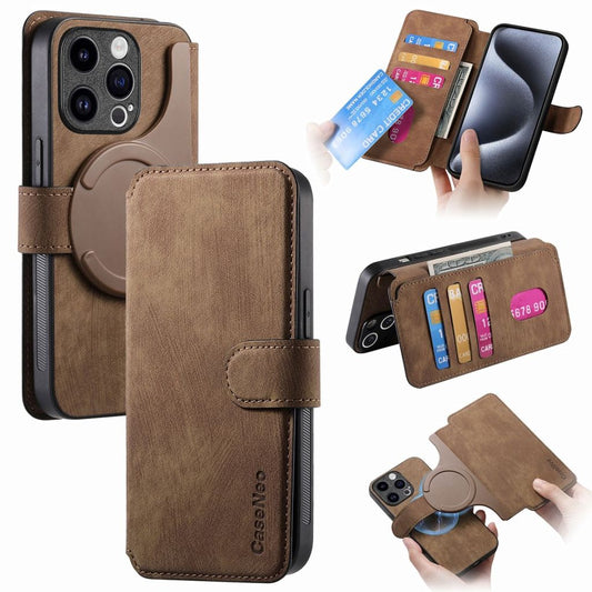 CASENEO iPhone 13 Pro Max plånboksfodral Detachable - brun